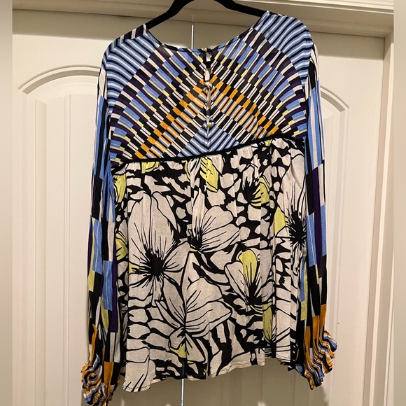 BL^NK London Anthropologie Miranda Peasant Blouse Sheer Bohemian Size 2X - Picture 4 of 8